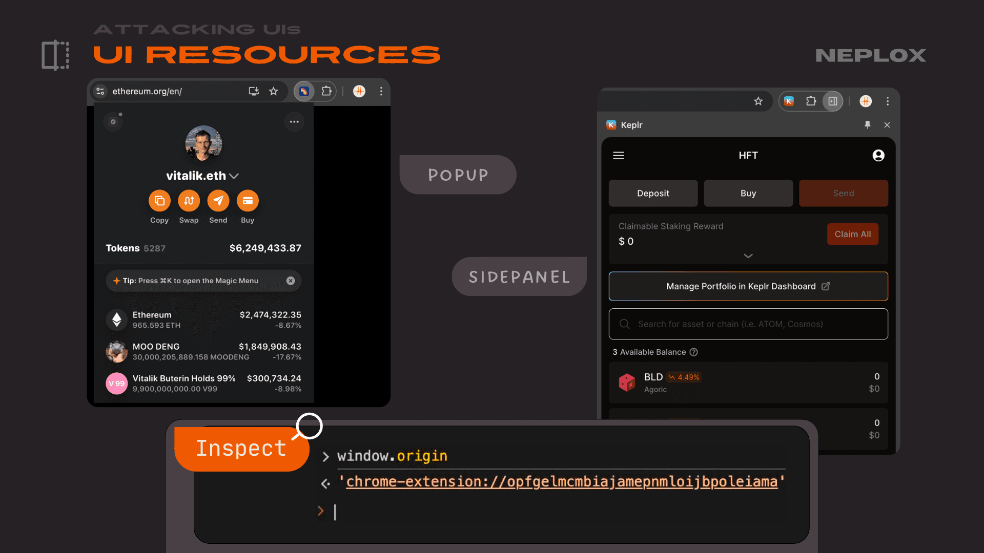 Attacking UIs: UI Redressing