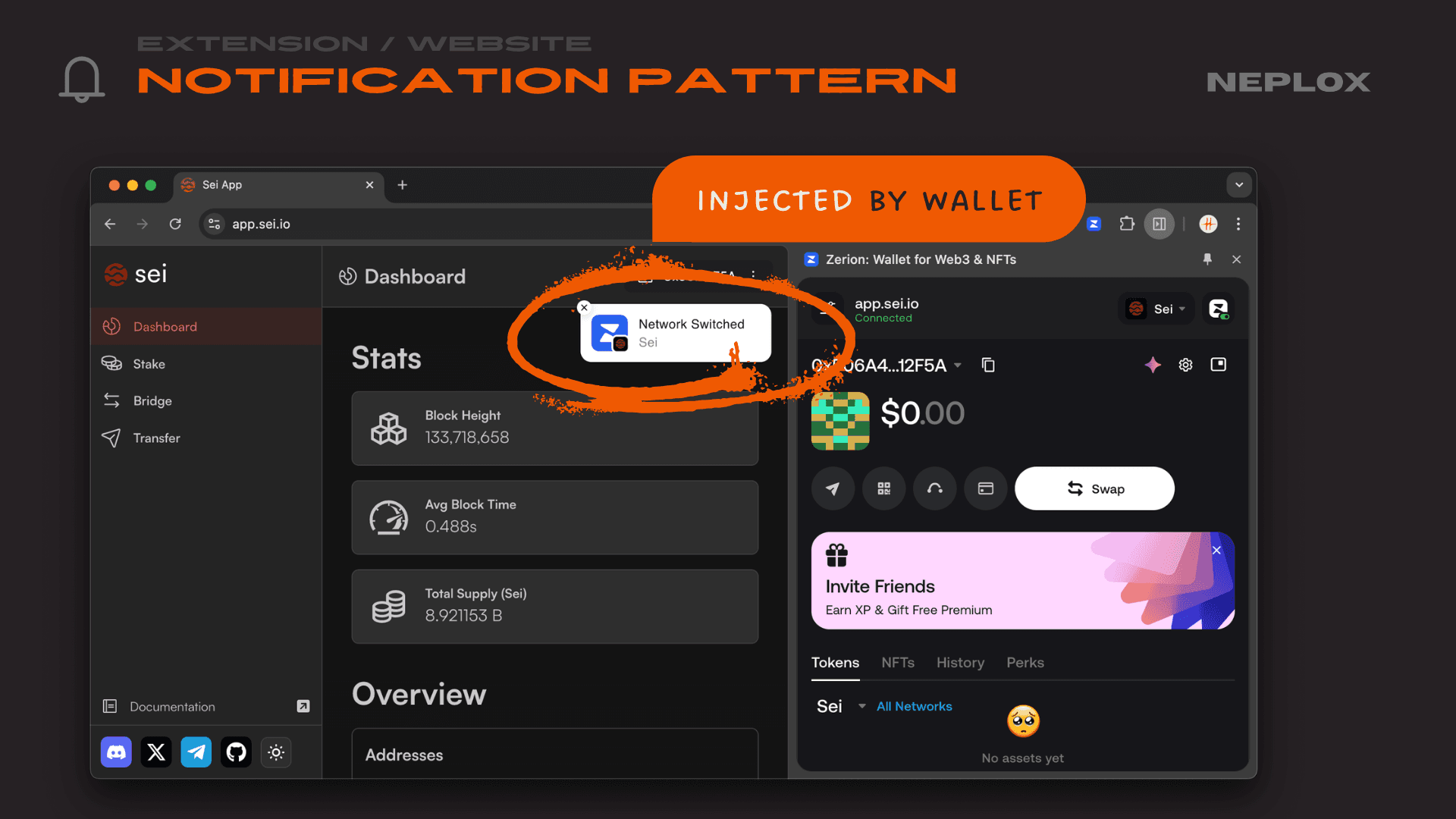 Extension vs Website: Notification pattern