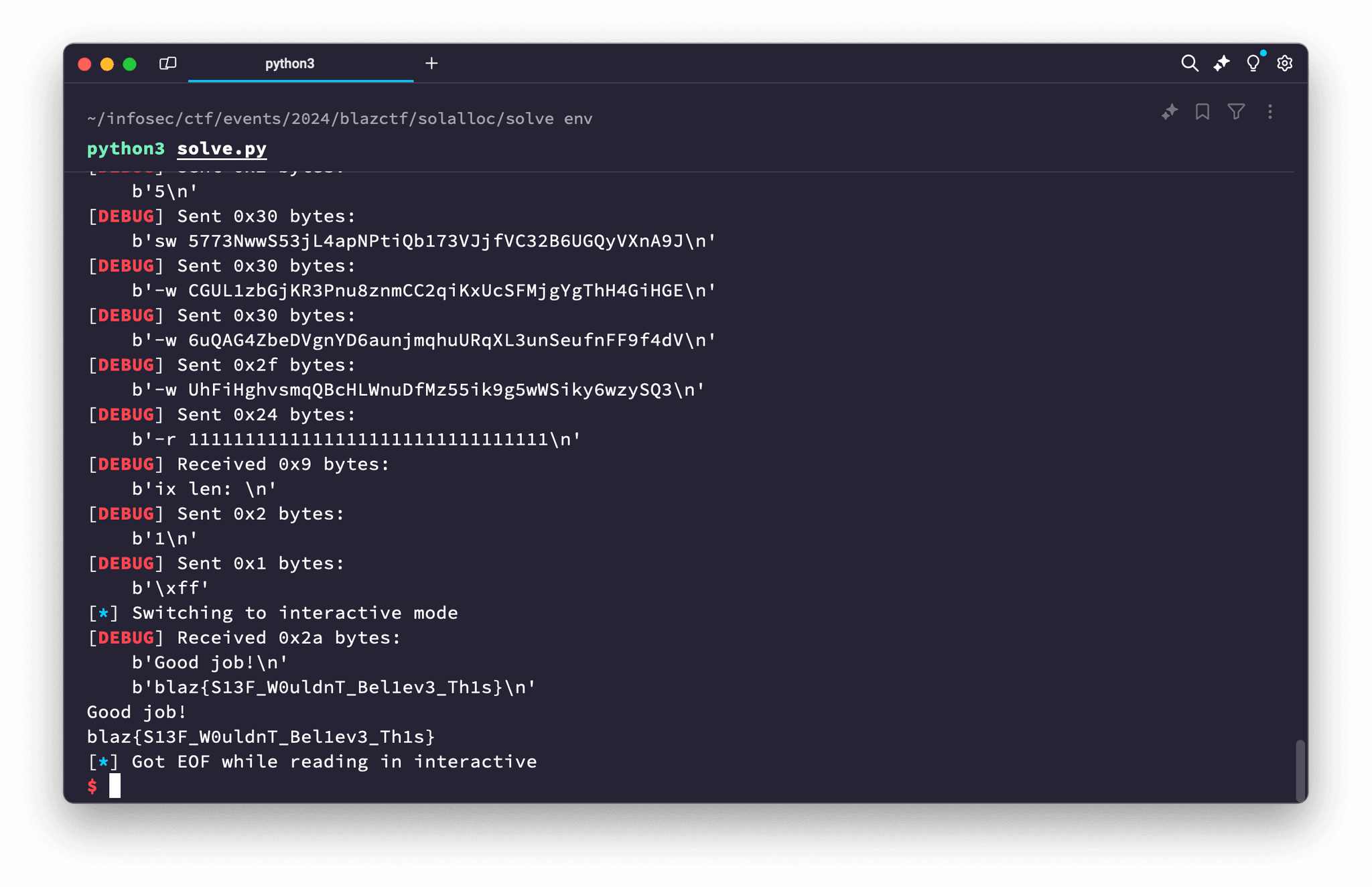Solalloc Exploitation Example